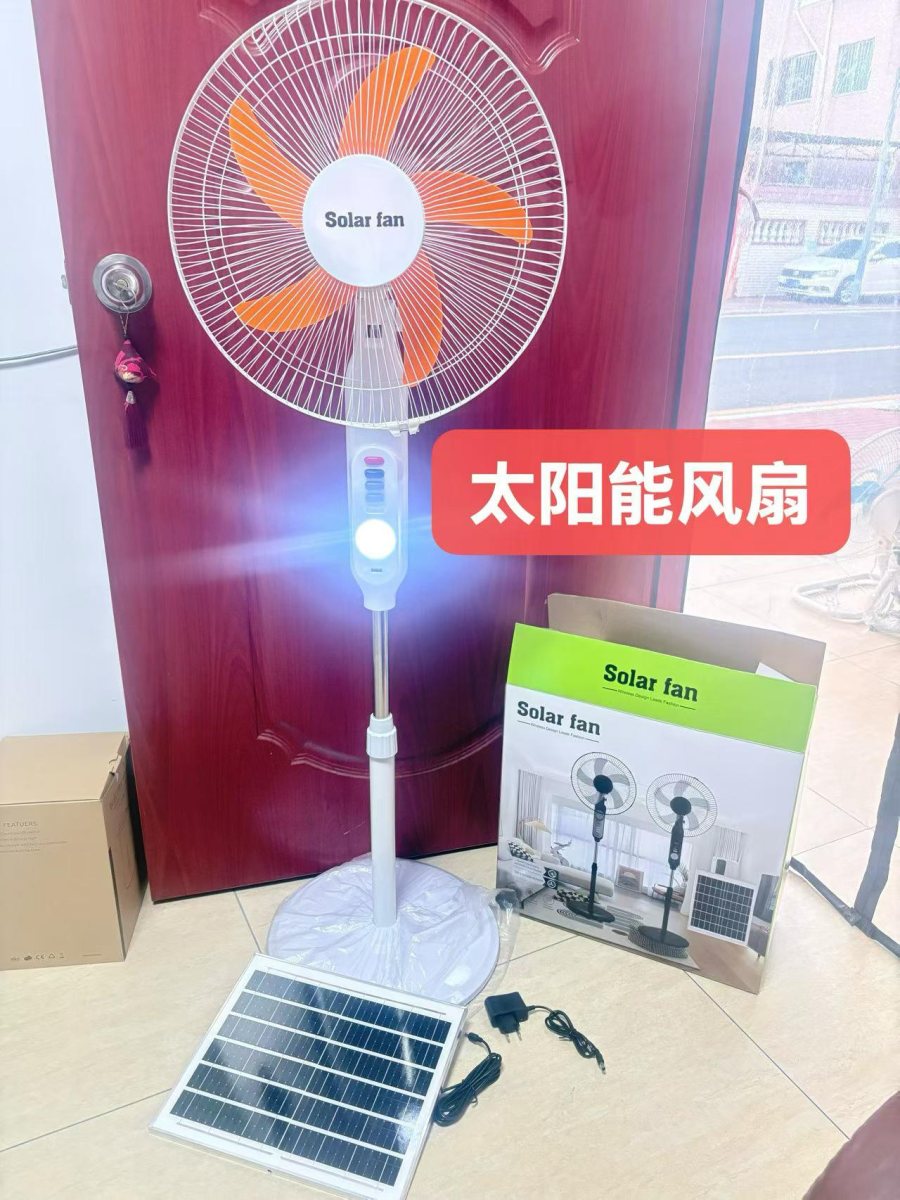 Solar‑powered fan